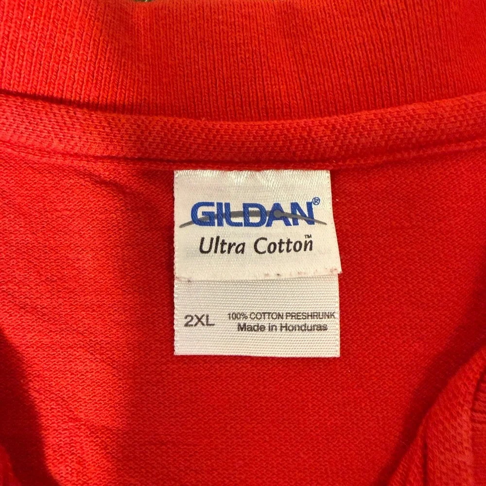 Gildan Philadelphia Phillies Polo Shirt Mens 2XL Red MLB Pique P Logo Top